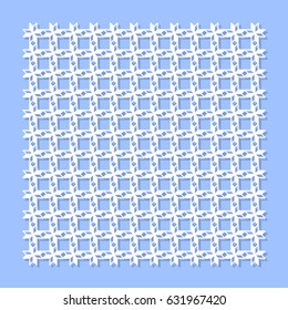 Decorative panel for laser cutting. Universal mosaic geometric pattern. The ratio is 1: 1. Vector illustration.