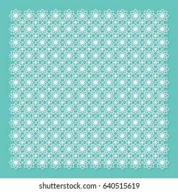 Decorative panel for laser cutting. Universal mosaic geometric pattern. The ratio is 1: 1. Vector illustration.