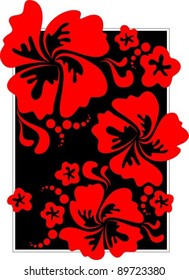 Decorative panel, which shows the natural pattern - flowers poppies
