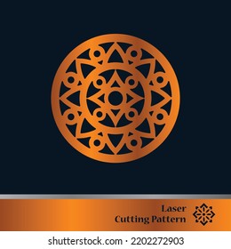 Decorative panels for laser cutting. Cutout silhouette with abstract geometric pattern, squares, triangles, grid. Laser cut and CNC stencil for wood, metal, plastic, paper, acrylic.