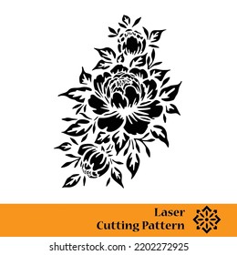 Decorative panels for laser cutting. Cutout silhouette with abstract geometric pattern, squares, triangles, grid. Laser cut and CNC stencil for wood, metal, plastic, paper, acrylic.