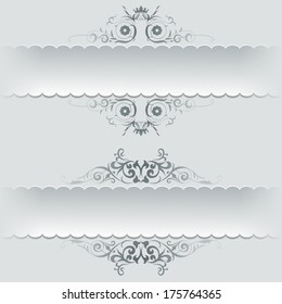 Decorative paper banner with graphic patterns