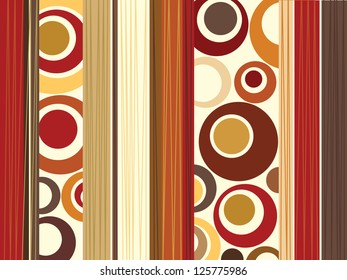decorative paper with circles and lines, vector illustration, card design