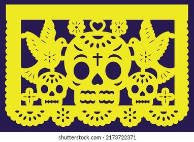 Decorative paper, day of the dead, festivity, catrina, mexican skulls