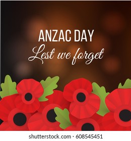 Decorative paper poppy for Anzac Day is a national day of remembrance in Australia and New Zealand. Lest we forget.