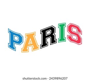 Lema decorativo de París, diseño vectorial