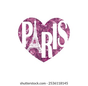 Decorative Paris slogan, vector gfor fashion, card, poster designs