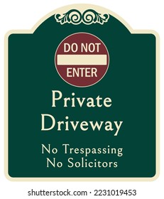 Decorative parking sign private driveway do not block