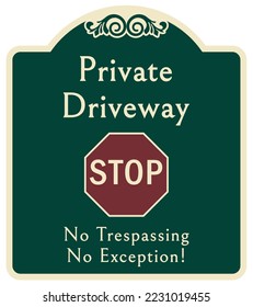 Decorative parking sign private driveway do not block