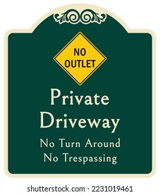 Decorative parking sign private driveway do not block