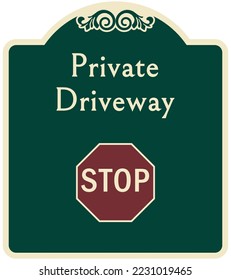 Decorative parking sign private driveway do not block