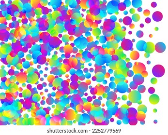 Decorative party confetti decoration vector background. Rainbow round elements christmas decor. Surprise burst falling confetti. Holiday celebration decor illustration. Random pieces.