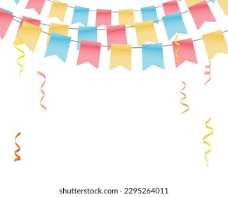 decorative party flags background for your event celebrate in style vector