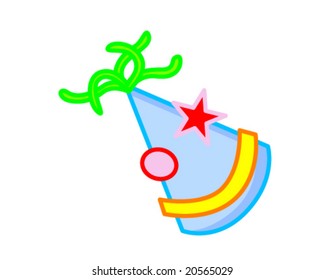 a decorative party hat clip
