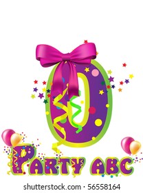 Decorative party  number with sample text for design