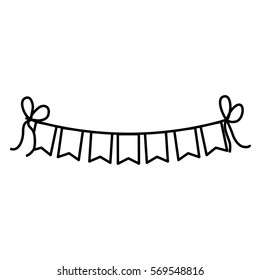 Decorative party pennants icon vector illustration graphic design