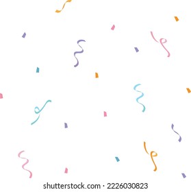 Decorative pastel colored party serpentines vector graphic