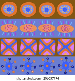 Decorative pattern with a African patterns