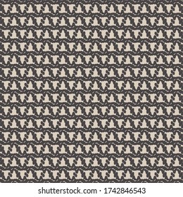Decorative pattern with aligned conical shapes, placed inverted next to each other. Graphics in dark and light purple shades.