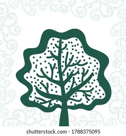 Decorative pattern apple. Vector illustration