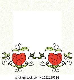 Decorative pattern apples. Vector illustration