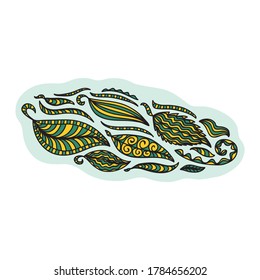 Decorative pattern autumn leaves. Vector illustration