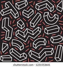 Decorative pattern for the background, tile and textiles.
It is assembled from modular parts. Vector. Seamless.