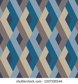 Decorative pattern for the background, tile and textiles. It is assembled from modular parts. Vector. Seamless.