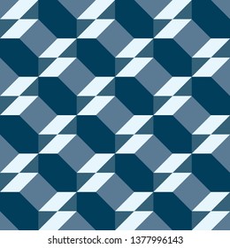 Decorative pattern for the background, tile and textiles. It is assembled from modular parts. Vector. Seamless.