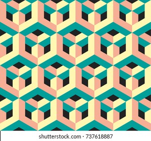 Decorative pattern for the background, tile and textiles.
It is assembled from modular parts. Vector. Seamless.