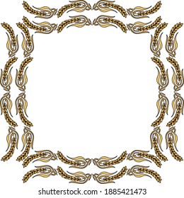 Decorative pattern background of wheat. Vector illustration