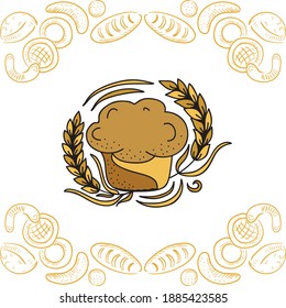 Decorative pattern bread. Vector illustration