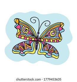 Decorative pattern butterfly. Vector illustration