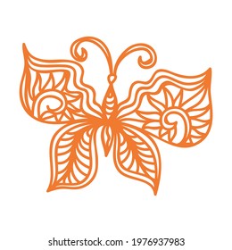 Decorative pattern butterfly. Vector illustration
