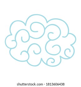Decorative pattern cloud. Vector illustration