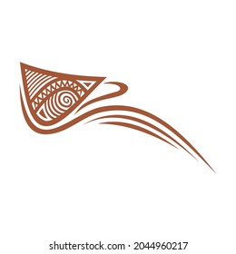 Decorative pattern coffee cup. Vector illustration