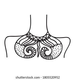 Decorative pattern collar. Vector illustration