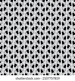 Decorative pattern composed of contours with broken lines and angular pieces arranged in some positions. Scarf design.