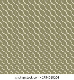 Decorative pattern composed of rounded shapes and wavy stripes. Textile design. Wallpaper texture.