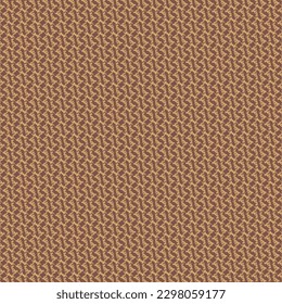 Decorative pattern consisting of zigzags and short line marks. Curtain textile design. Reddish brown wallpaper. Abstract vector.