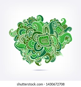 Decorative pattern for design. Abstract doodle hand drawn element.