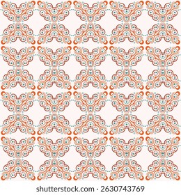 Decorative Pattern Design with Colorful Circle and Swirl Elements for Background