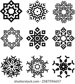 A decorative pattern designed with artistic detail to enhance surfaces, whether in art, architecture, textiles, or graphic design. Elegant and repetitive, this motif reflects aesthetic harmony.