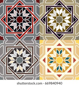 decorative pattern. different color option.vector illustration