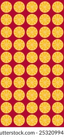Decorative pattern of dried orange slices