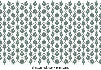 Decorative pattern from the ears of wheat and flowers  background