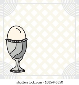 Decorative pattern egg. Vector illustration