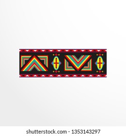 Decorative pattern with ethnic ornament. Vector illustration.