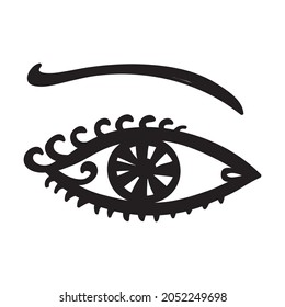 Decorative pattern eye. Vector illustration