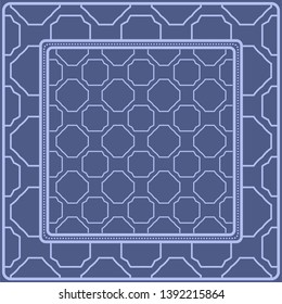 Decorative pattern for fashion print. Sample tablecloth or bandanna design. Vector illustration.
